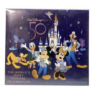 New Walt‎ Disney World 50th Anniversary 16 Month Calendar 2021 - 2022 NIP